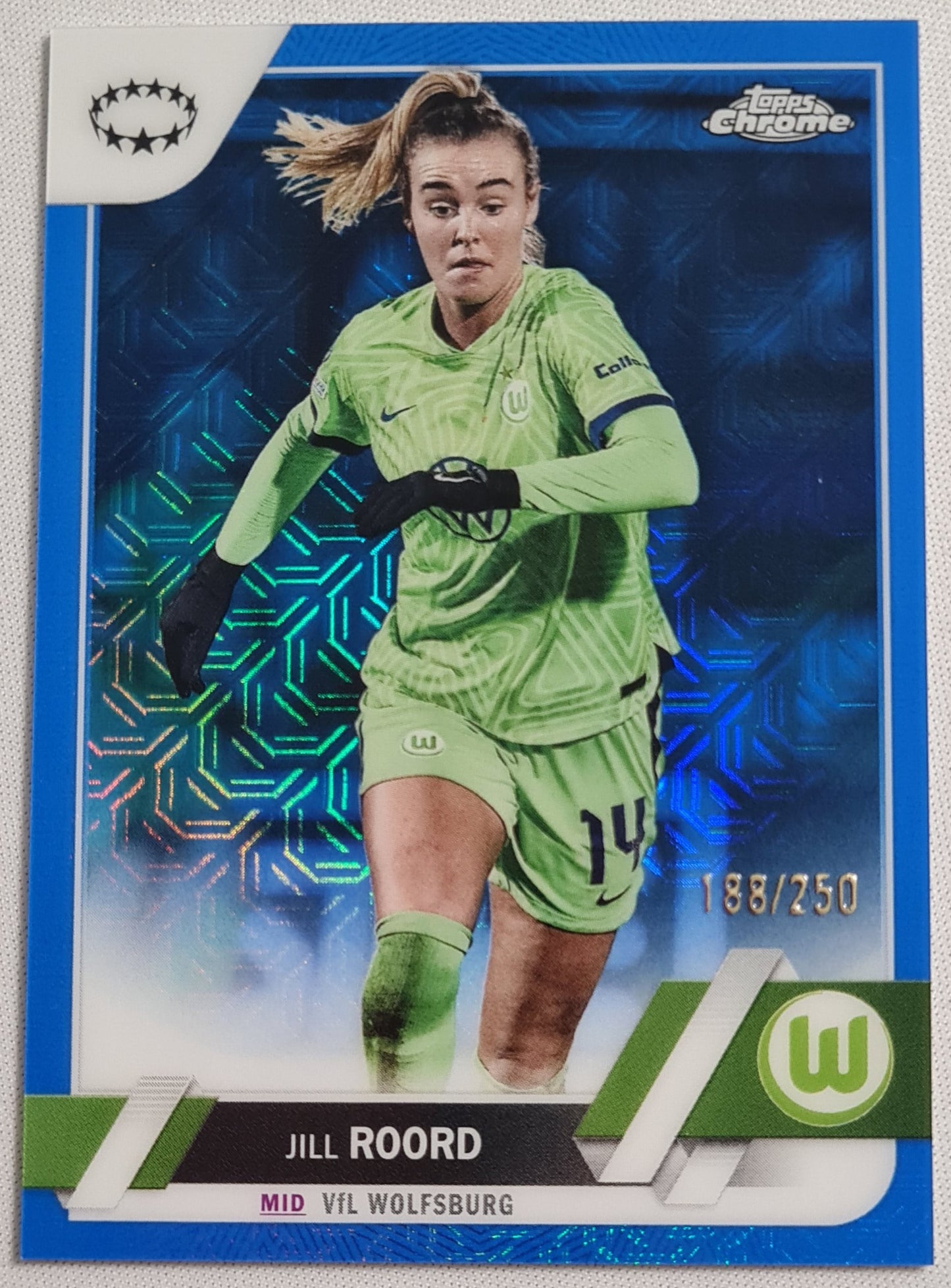 Jill Roord - 2023 Topps Chrome Women CL - Blue Mojo /250