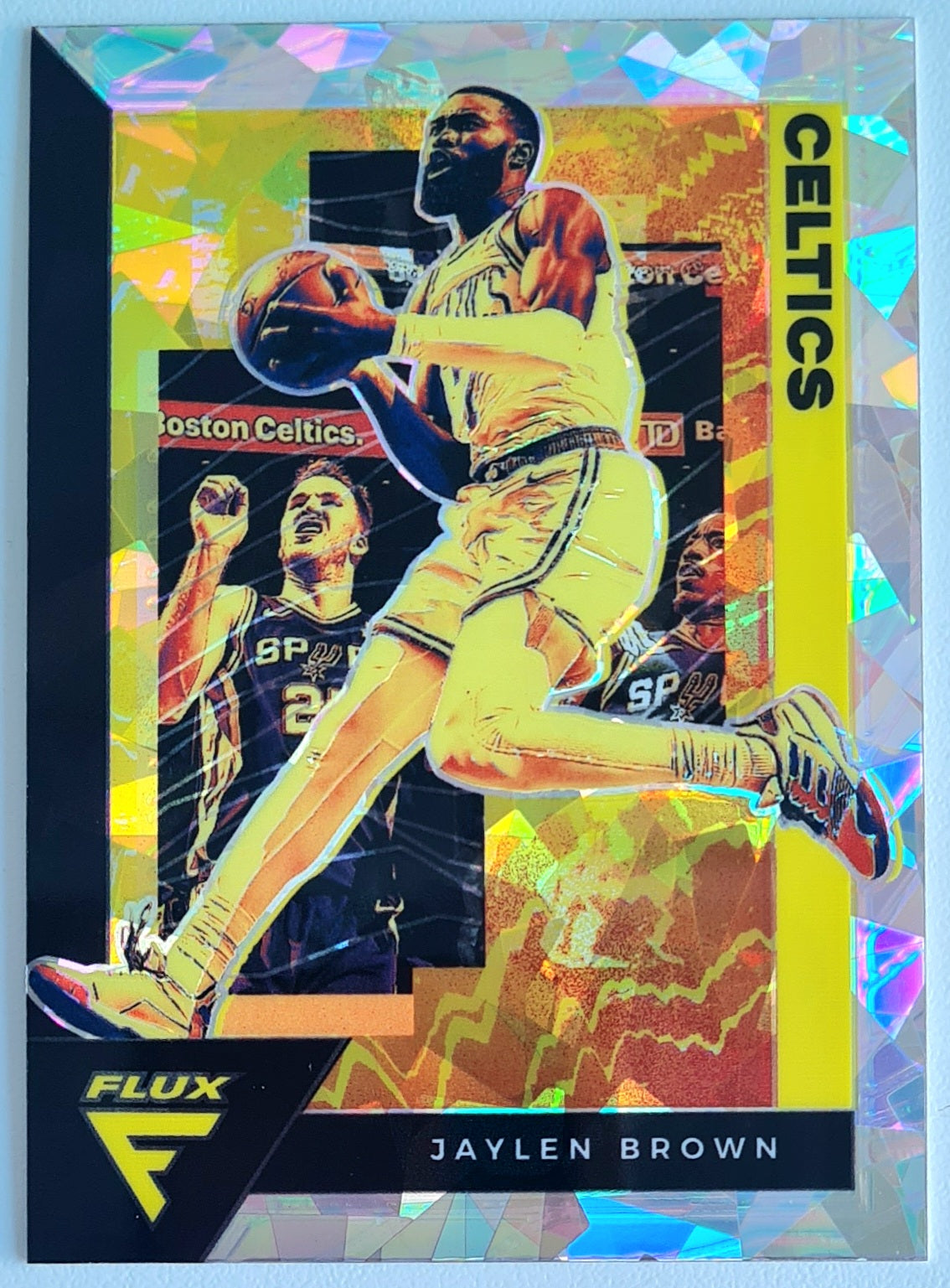 Jaylen Brown - 2020 Panini Flux Silver Cracked Ice Boston Celtics #8