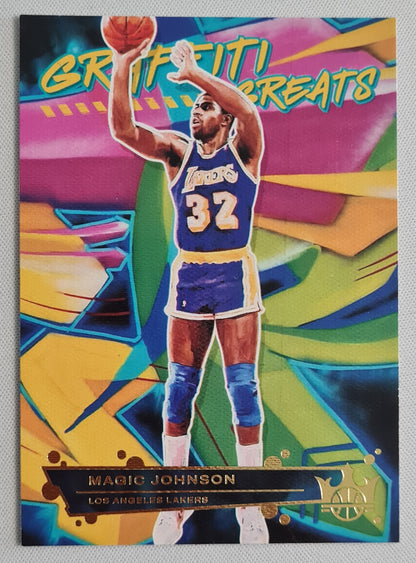 Magic Johnson - 2021/22 Panini Court Kings Graffiti Greats #24 Los Angeles Lakers