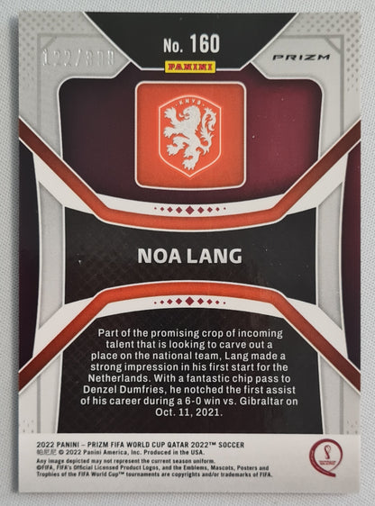 Noa Lang - 2022 Panini FIFA World Cup Qatar Soccer Red Refractor /399