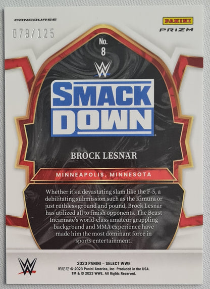 Brock Lesnar - 2023 Panini Select WWE - SMACK DOWN Holo /125