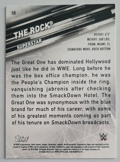 The Rock - 2019 Topps SMACK DOWN Superstar #58