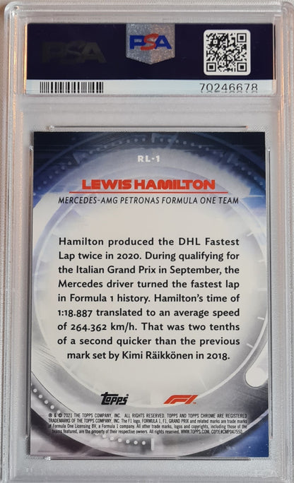 Lewis Hamilton - 2021 Topps Chrome F1 Redliners PSA 10
