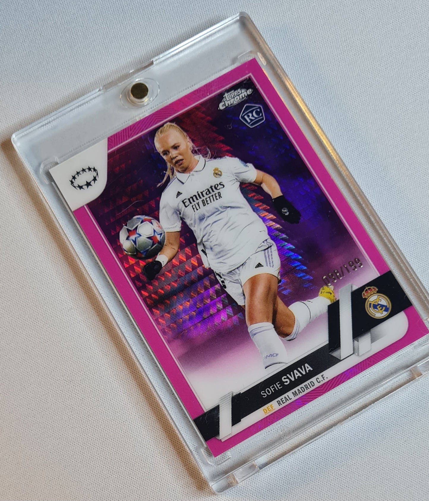 Sofie Svava - 2023 Topps Chrome Women Football (CL) Pink Prism (RC) /199