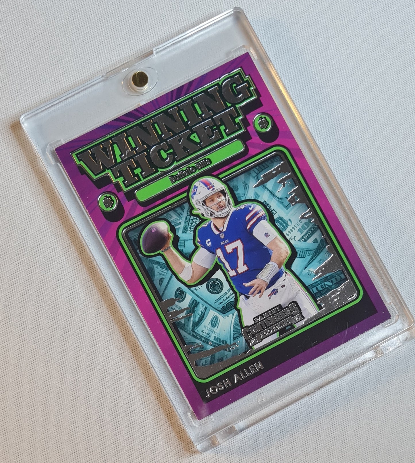 Josh Allen - 2021 Panini Contenders Football NFL "Winning Ticket" - Purple Prism