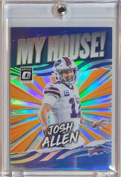 Josh Allen - 2021 Panini Donruss Optic Football NFL - MY HOUSE! / HOLO- Bills