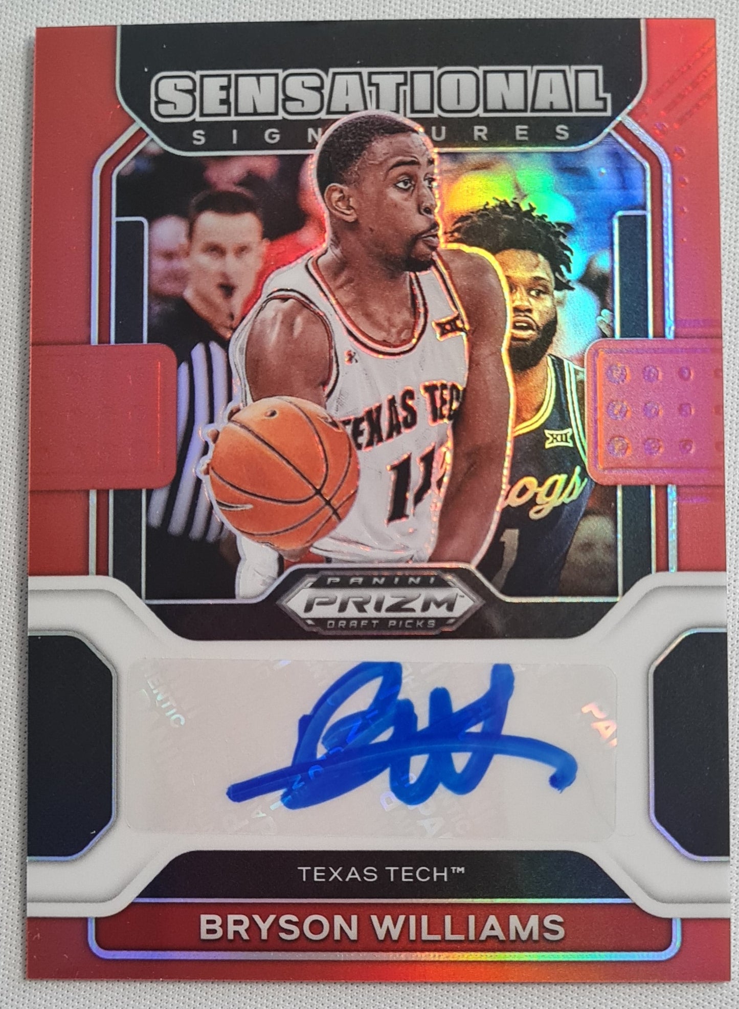 Bryson Williams - 2022 Panini Prizm Draft Picks SENSATIONAL Signatures /Auto Red /199 SP