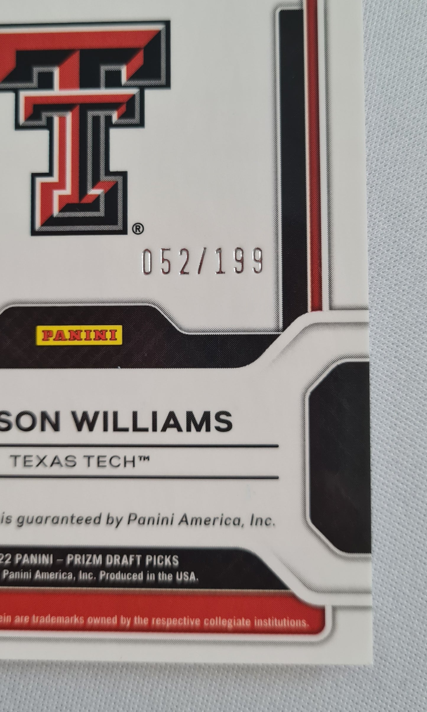 Bryson Williams - 2022 Panini Prizm Draft Picks SENSATIONAL Signatures /Auto Red /199 SP