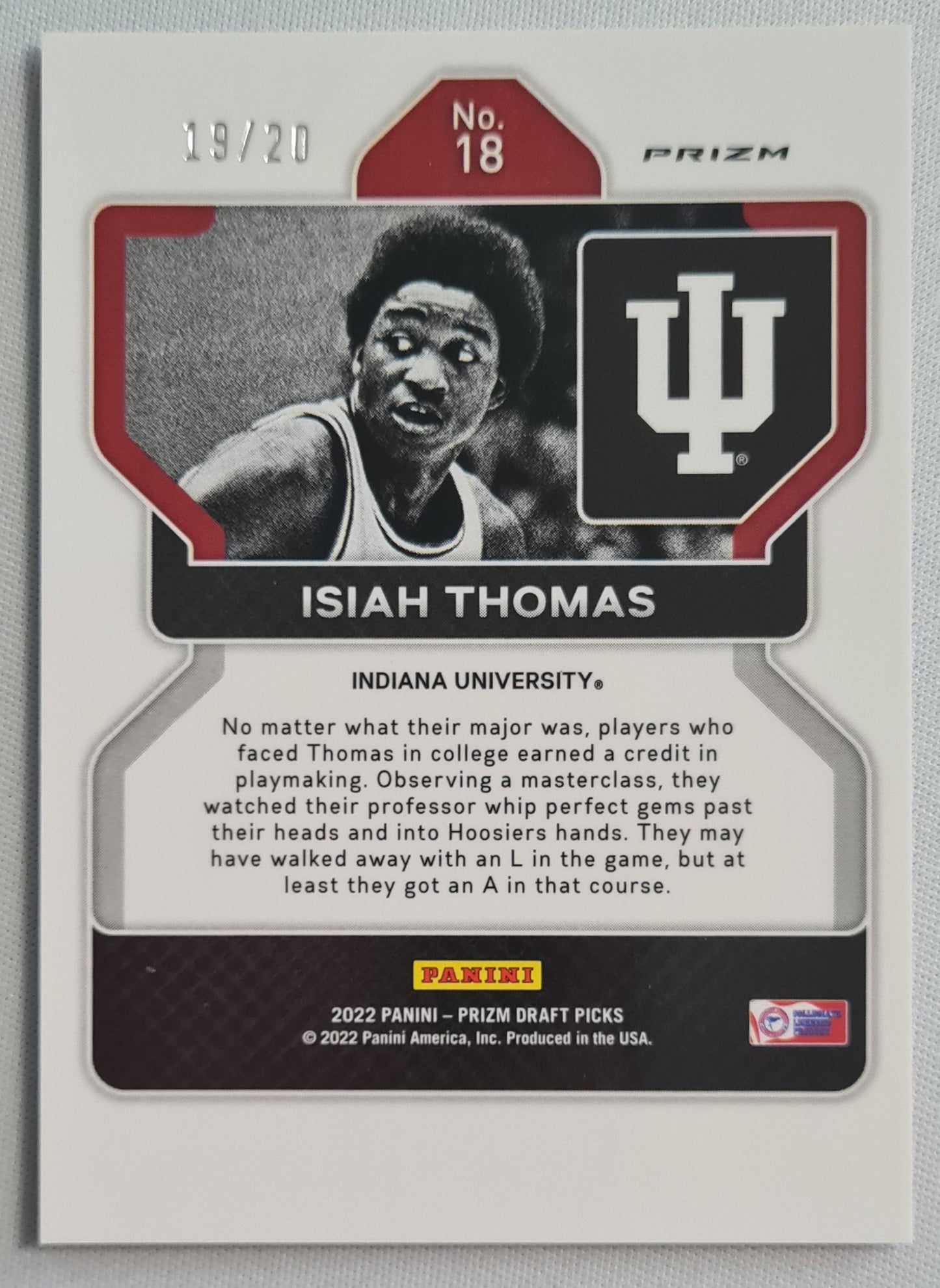 Isiah Thomas - 2022 Panini Prizm Draft Picks Pink Disco /20 SP