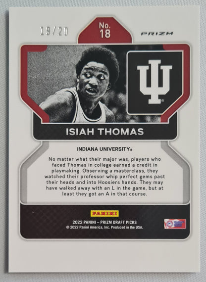 Isiah Thomas - 2022 Panini Prizm Draft Picks Pink Disco /20 SP
