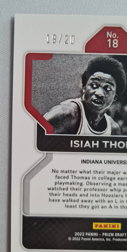Isiah Thomas - 2022 Panini Prizm Draft Picks Pink Disco /20 SP