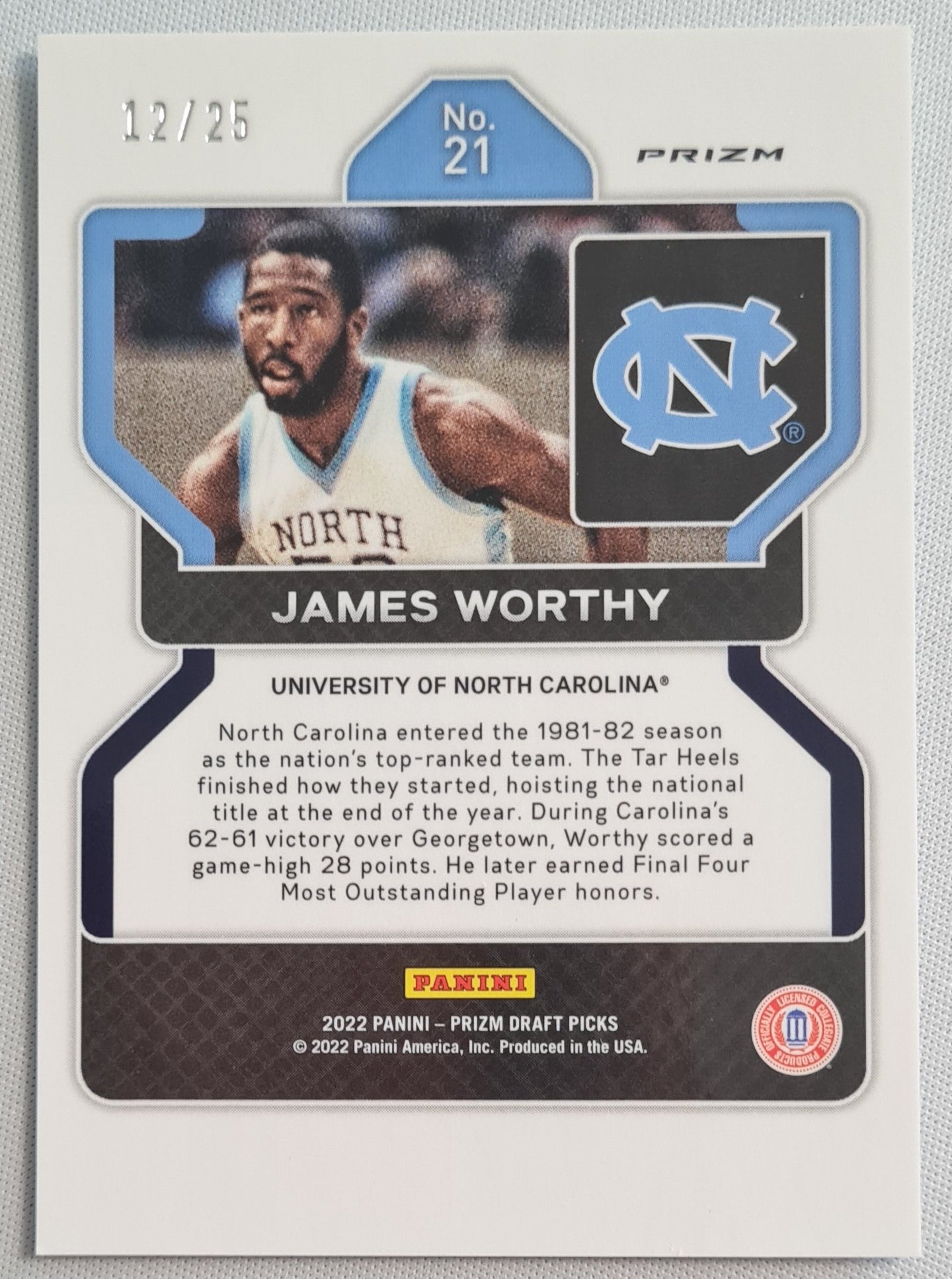James Worthy - 2022 Panini Prizm Draft Picks Silver MOJO /25