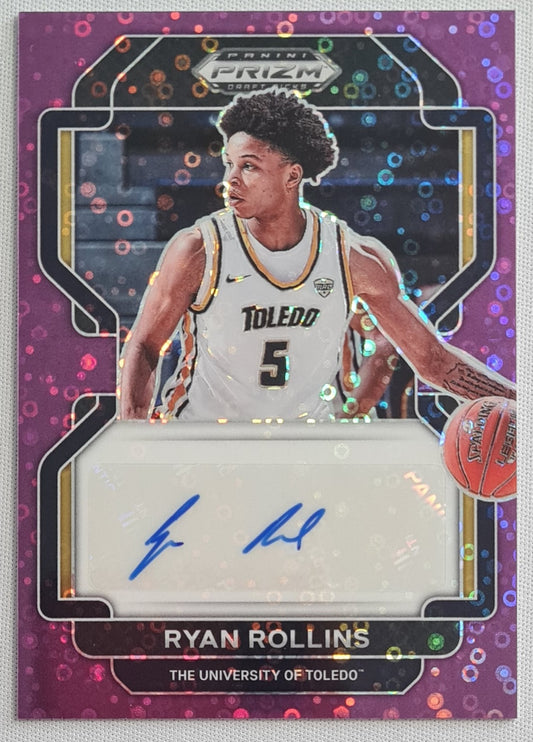 Ryan Rollins - 2022 Panini Prizm Draft Picks /Auto - Purple Disco /50