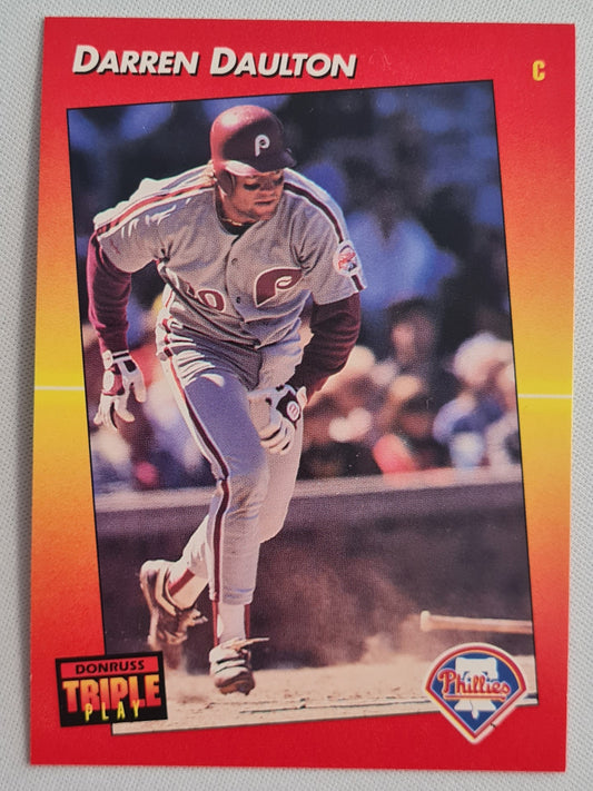Darren Daulton - 1992 Leaf Donruss Triple Plate Philies C #143