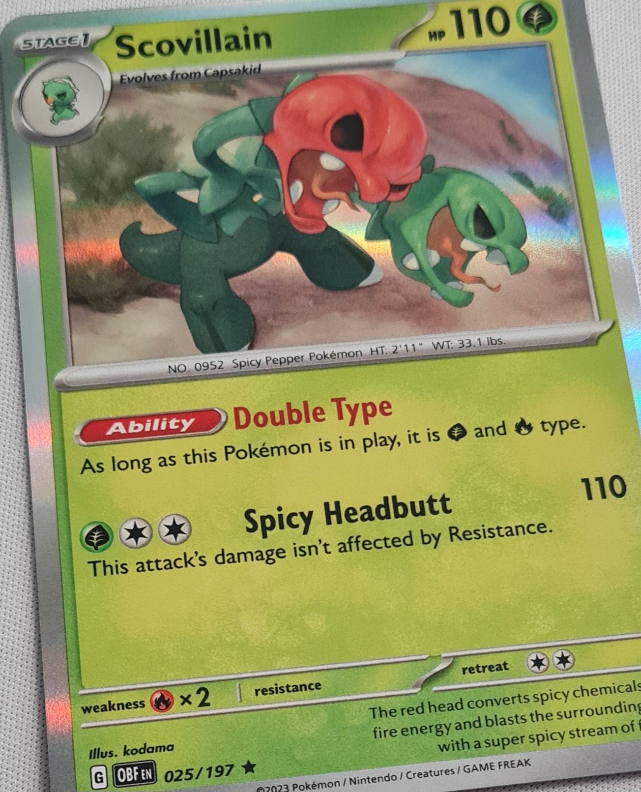 Scovillain - 2023 Pokemon Card Basic 025/197 TCG Scarlet & Violet 151 - Holo Rare