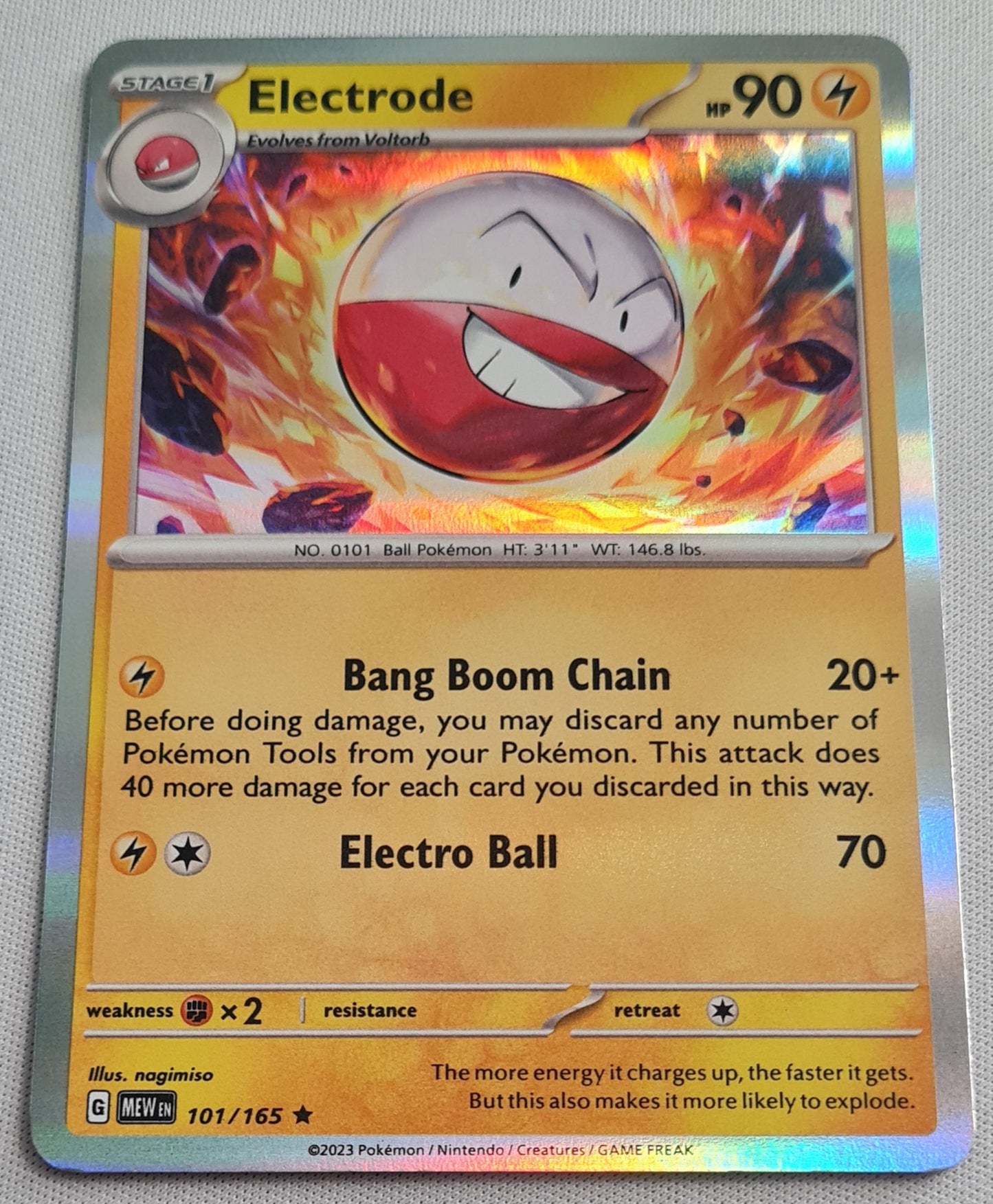 Electrode - 2023 Pokemon Card Basic 101/165 TCG Scarlet & Violet 151 - Holo Rare