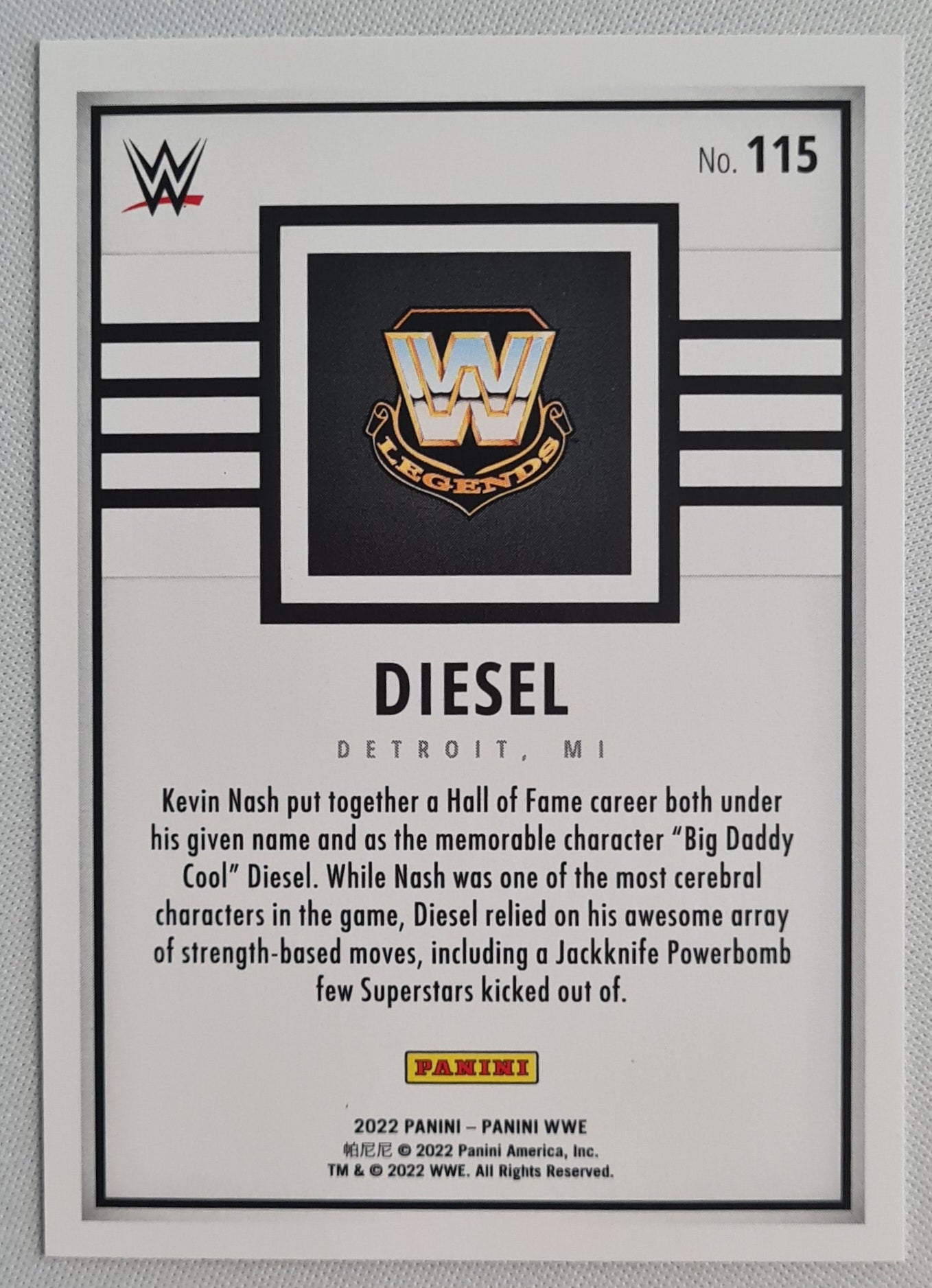 Diesel - 2022 Panini WWE - Debut Edition International Card  #115