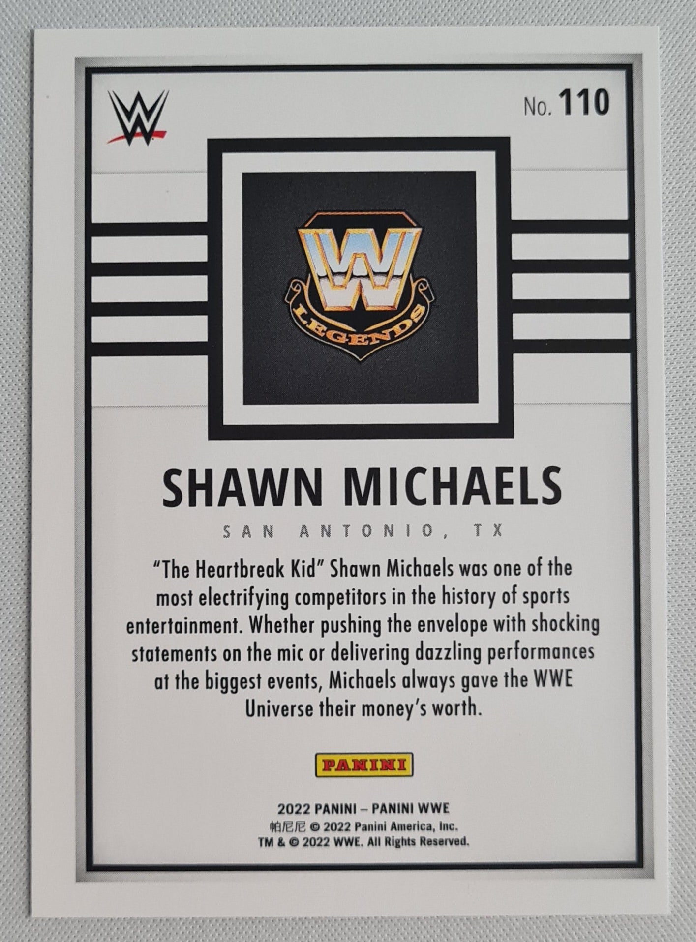 Shawn Michaels - 2022 Panini WWE - Debut Edition International Card #110
