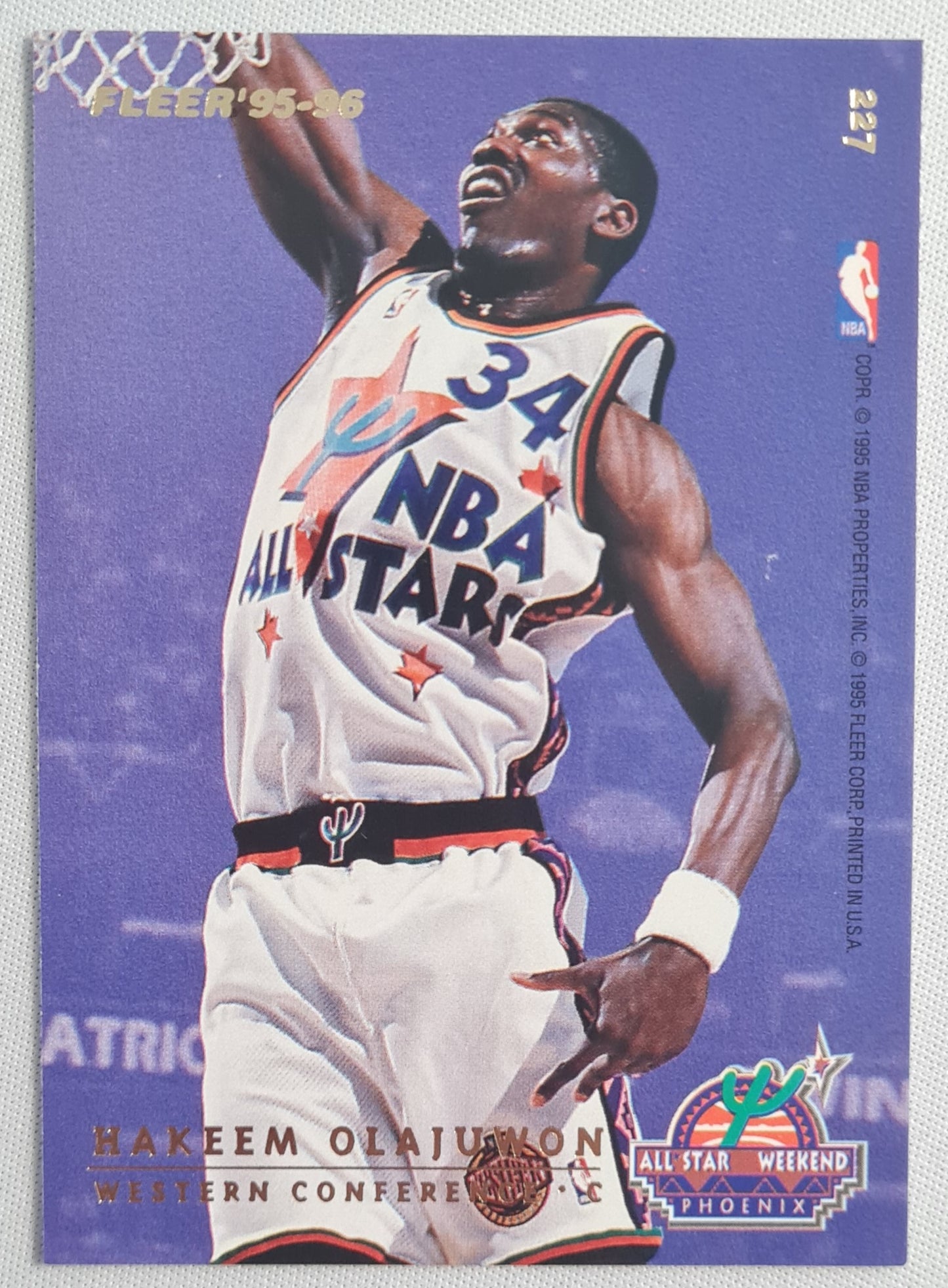 Hakeem Olajuwon - 1995/96 Fleer All Star Weekend Phoenix - Western Conf. featuring Shaquille O'Neal #227