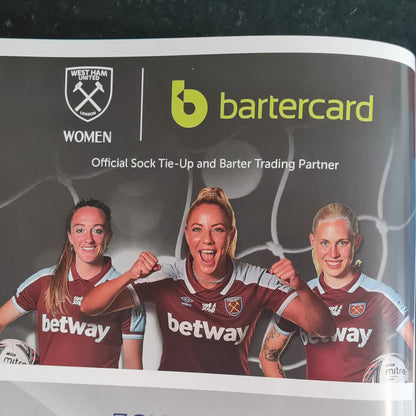 Women Football West Ham United vs Chelsea Programme - 2022 English Women's Football League