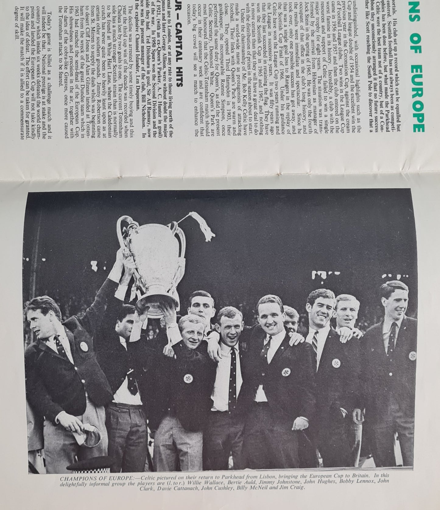 Queen's Park F.C. Centenary Vintage Souvenir Programme - 1967 featuring Celtic vs Tottenham Hotspur