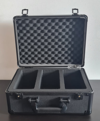 Storage Case for Collectable cards - 3 Slot Storage Box with handle and safety lock system