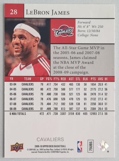 Lebron James - 2009 Upper Deck Baseketball NBA #28 - Cleveland Cavaliers