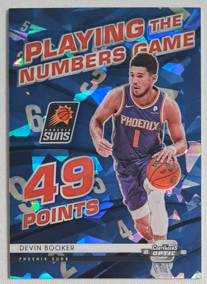 Devin Booker -2021 Panini - Contenders Optic Basketball Phoenix Suns Blue Cracked Ice /75