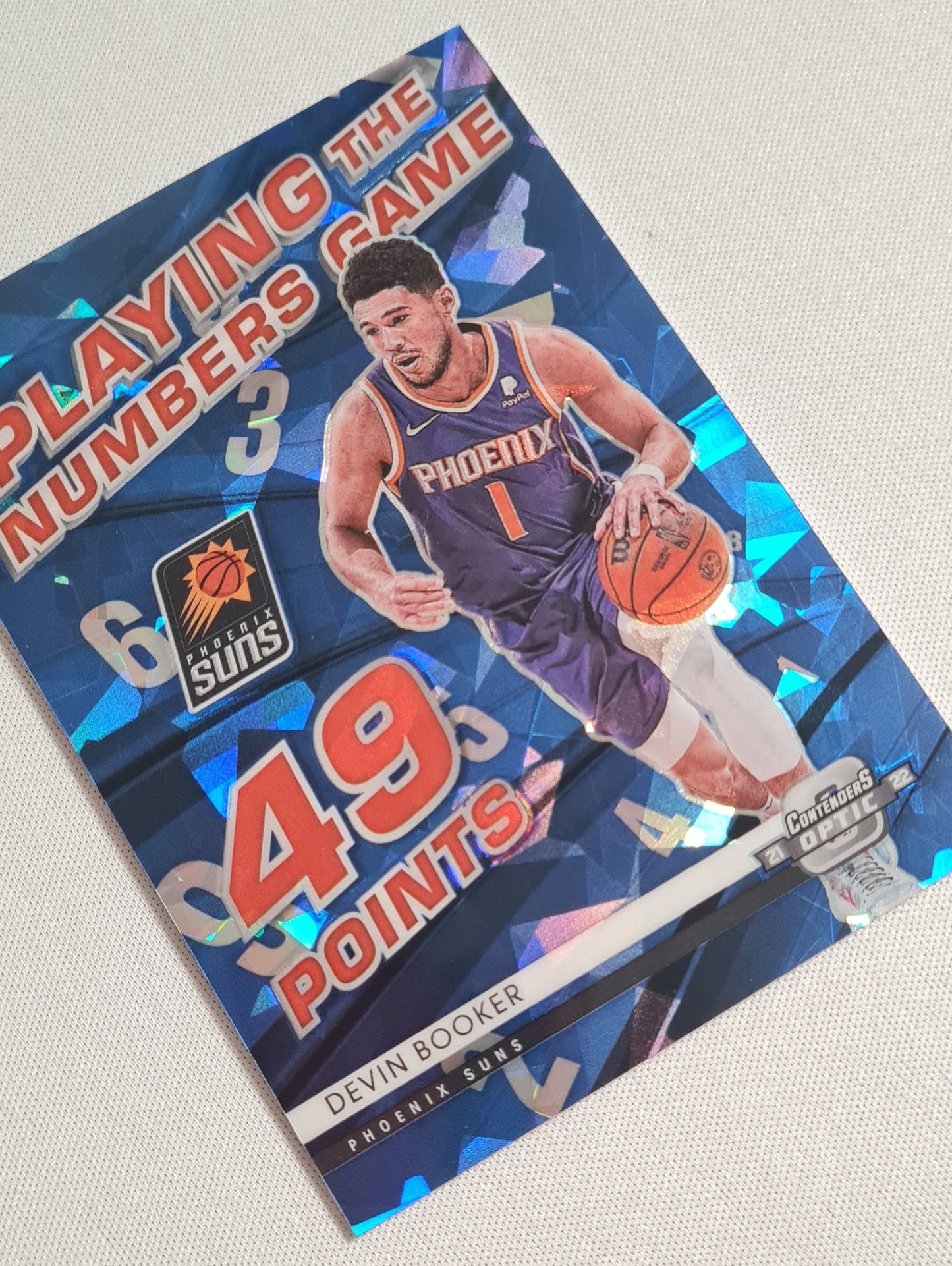 Devin Booker -2021 Panini - Contenders Optic Basketball Phoenix Suns Blue Cracked Ice /75