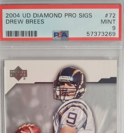 Drew Brees - 2004 UpperDeck NFL Diamond PRO SIGS #72 MINT PSA9