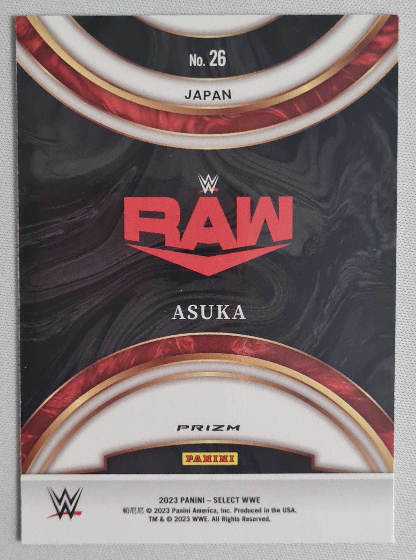Asuka - 2023 Panini - Select WWE Prizm RAW - #26 Japan - Global Icons Flash Prizm