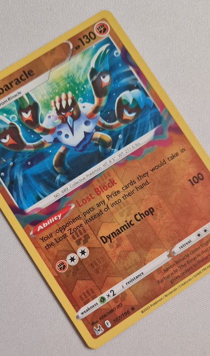 Barbaracle - 2022 Pokemon 107/196 Stage 1 - HP130 Holo TGC Card