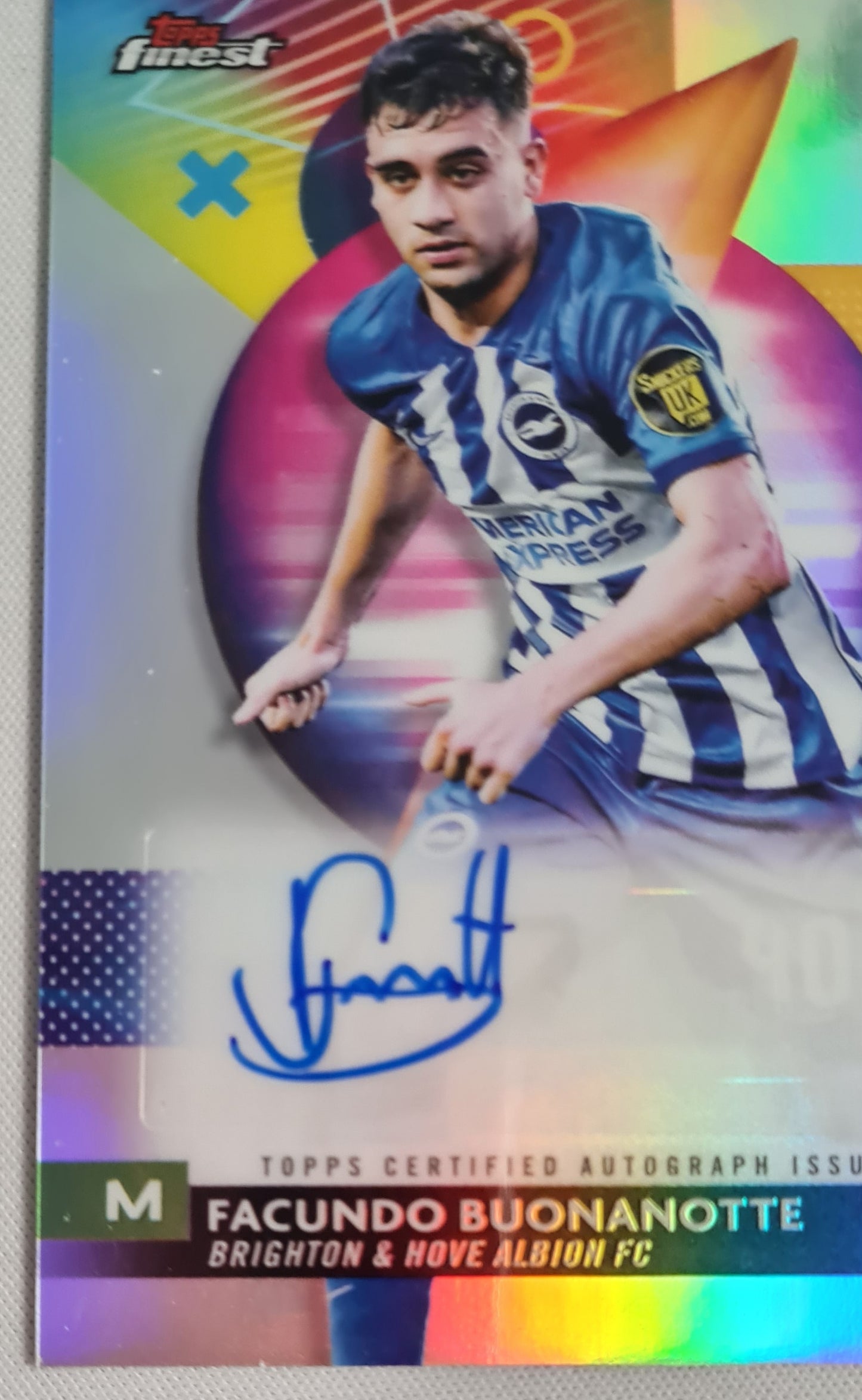 Facundo Buonanotte - 2024 Topps Finest EL (RC) Autograph Brighton & Hove Albion