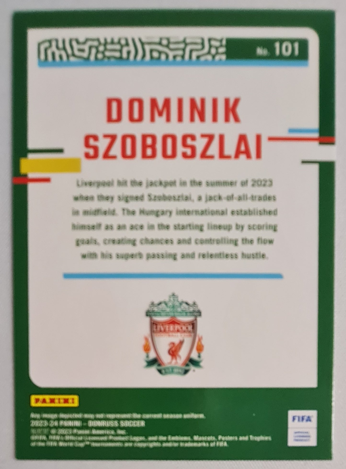 Dominik Szoboszlai - 2023/24 Panini Donruss Soccer #101 FIFA Liverpool Silver Cracked Ice