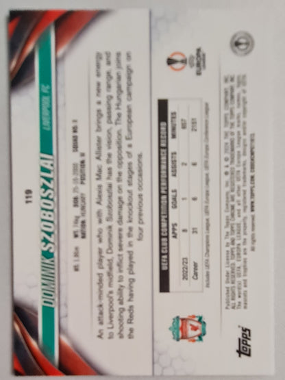 Dominik Szoboszlai - 2024 Topps Chrome #119 Liverpool FC EL Aqua