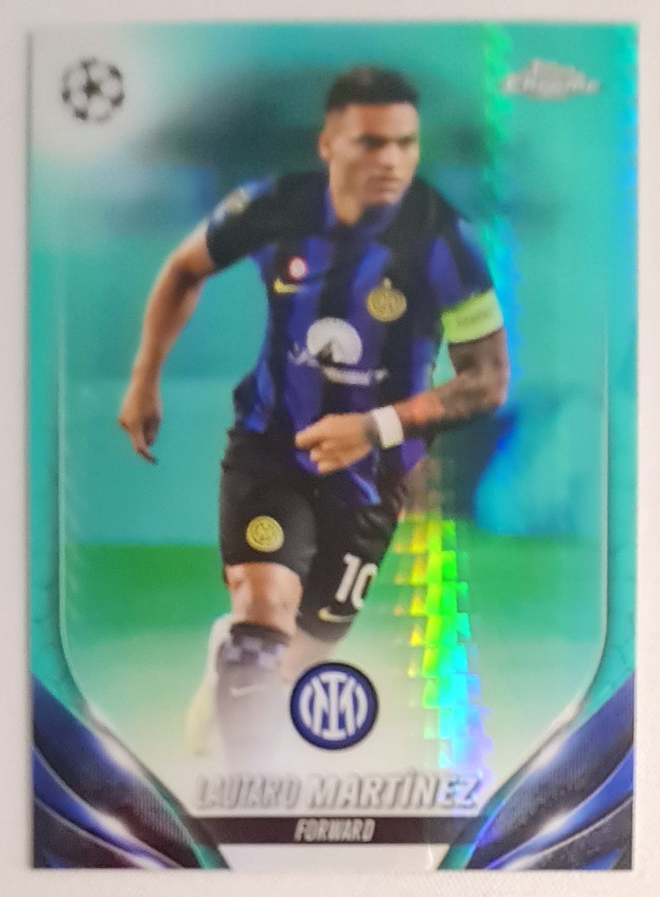 Lautaro Martinez - 2024 Topps Chrome Inter CL Aqua