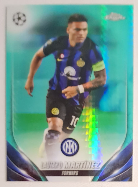 Lautaro Martinez - 2024 Topps Chrome Inter CL Aqua