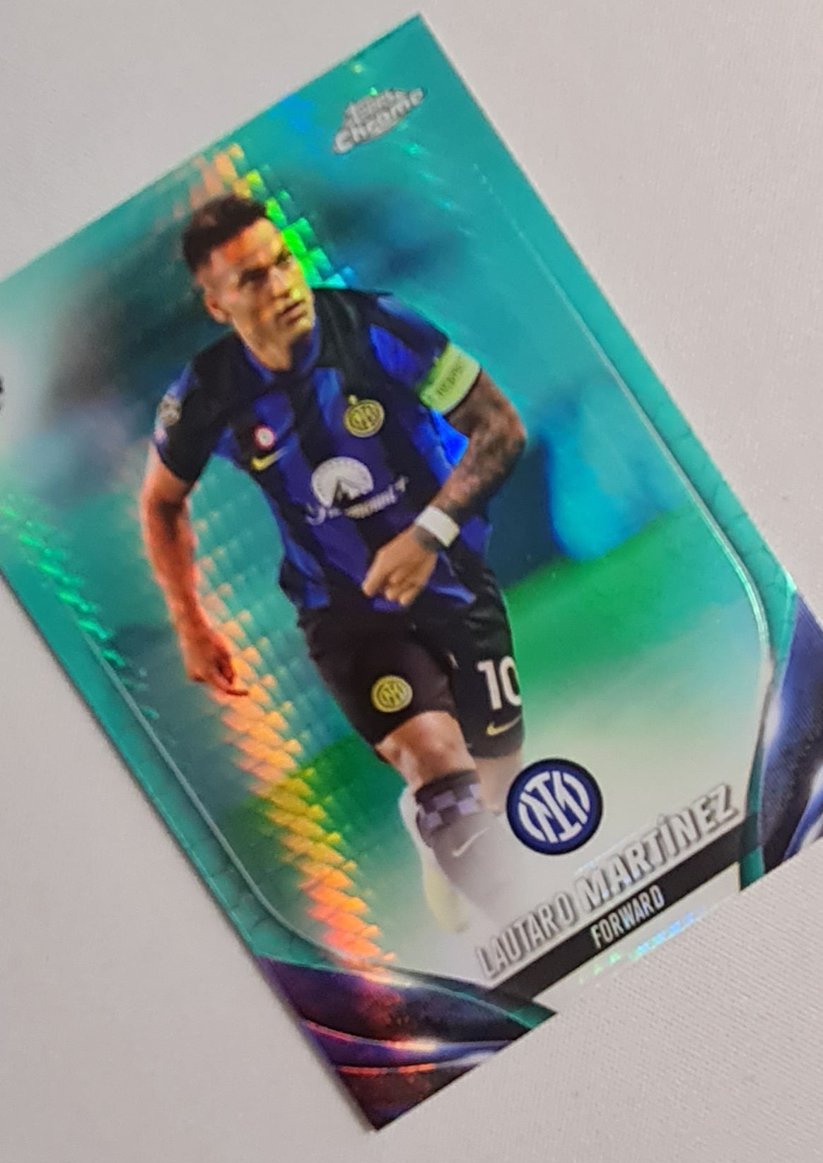 Lautaro Martinez - 2024 Topps Chrome Inter CL Aqua