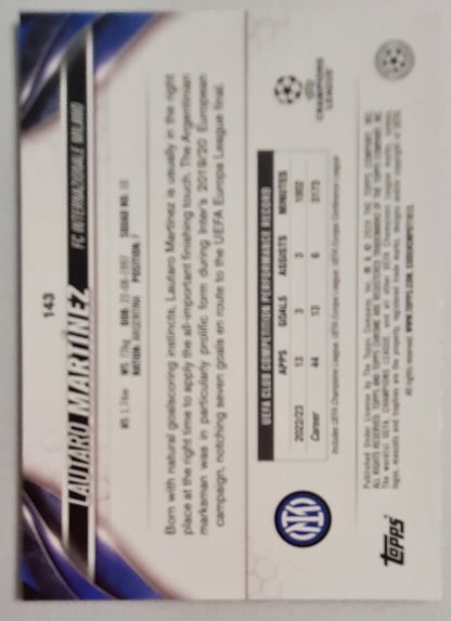 Lautaro Martinez - 2024 Topps Chrome Inter CL Aqua