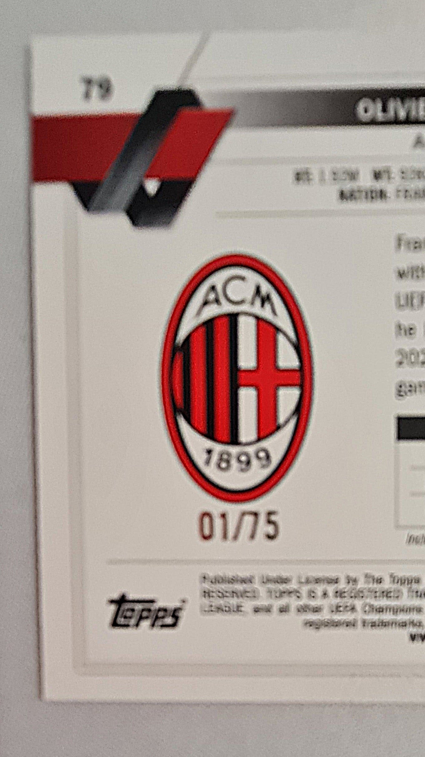 Oliver Giroud - 2022/23 Topps AC milan #79 Champions League /75 Carnaval