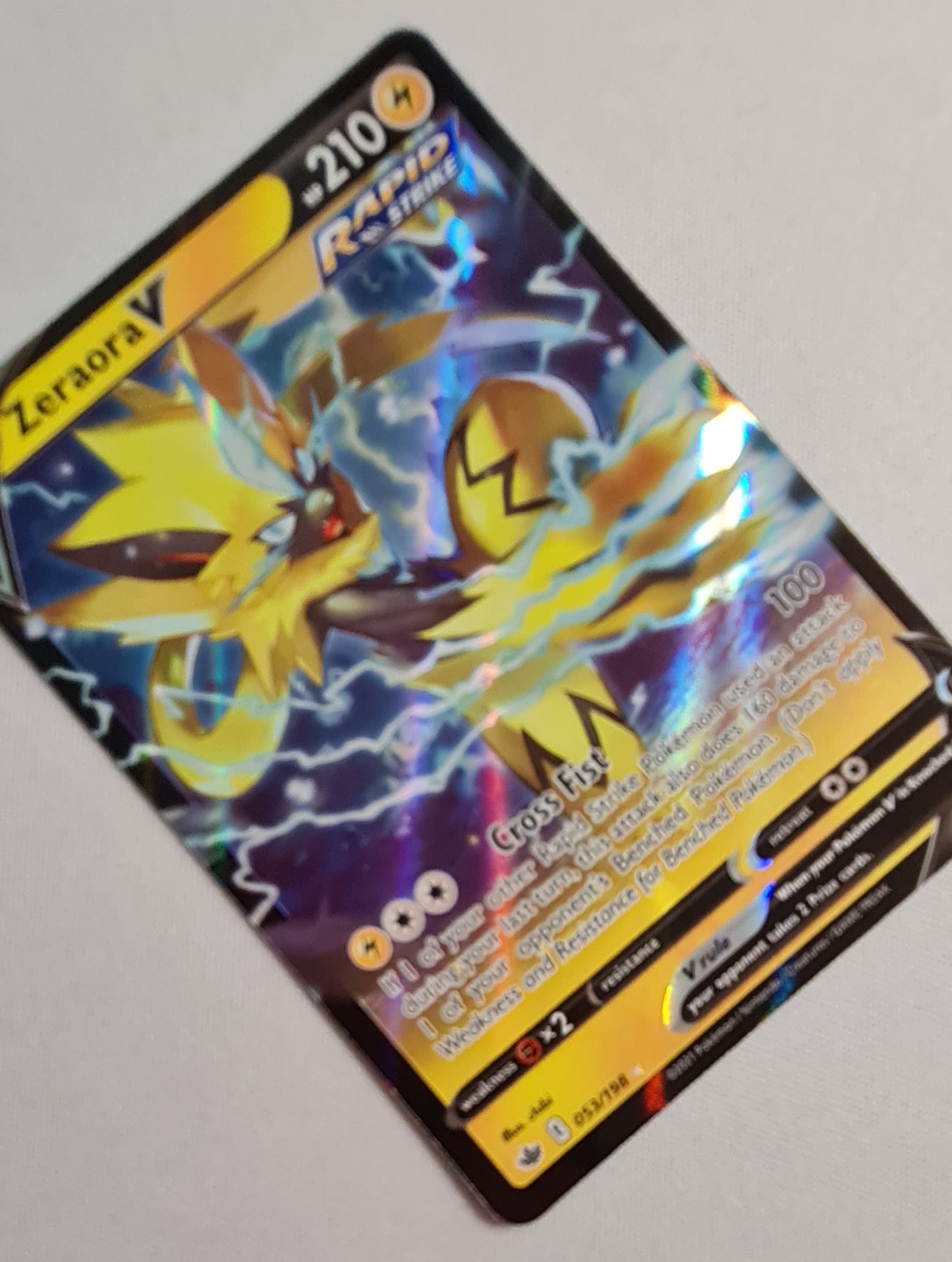 Zeraora - 2021 Pokemon 053/198 Basic HP210 Rapid Strike - Cross Fist