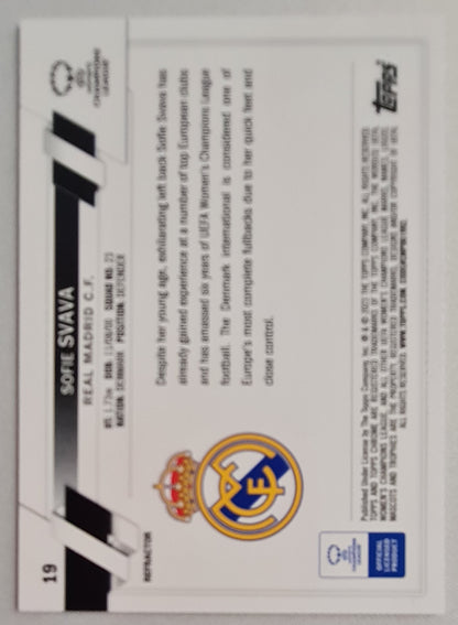 Sofie Svava - 2023 Topps Chrome Real Madrid C.F. Women (RC) #19 CL Refractor