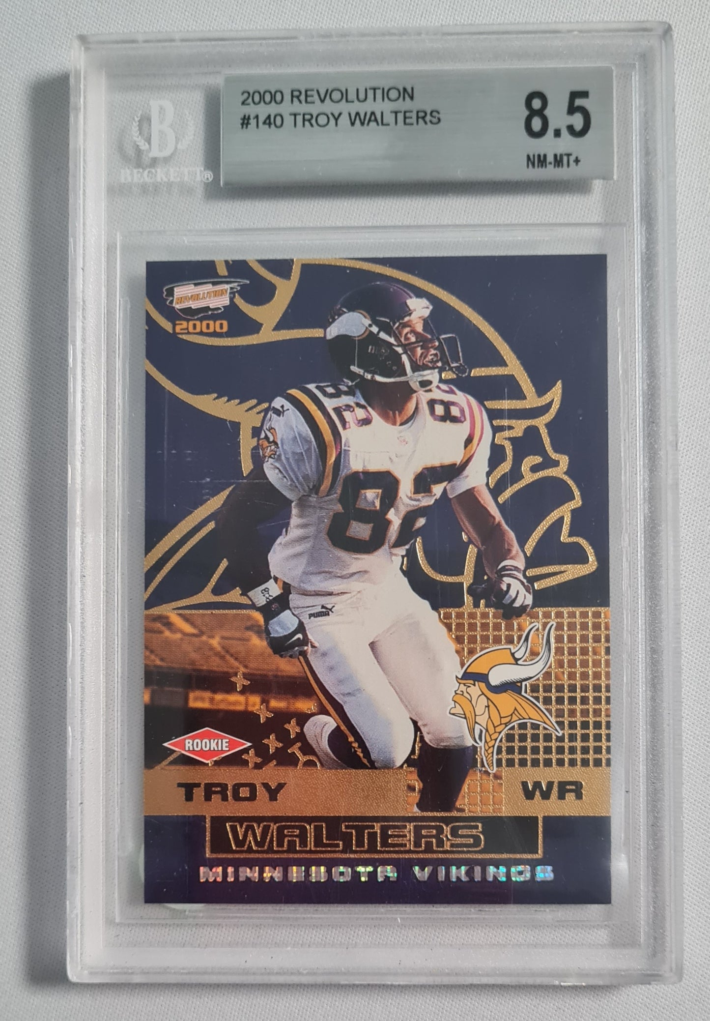 Troy Walters - 2000 Revolution #140 (RC) Beckett 8.5 - NFL Vikings