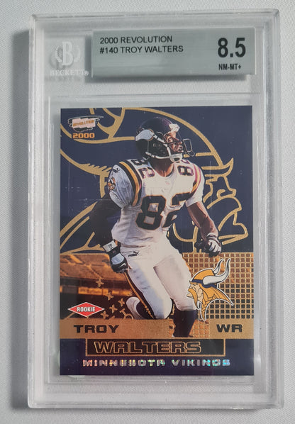 Troy Walters - 2000 Revolution #140 (RC) Beckett 8.5 - NFL Vikings