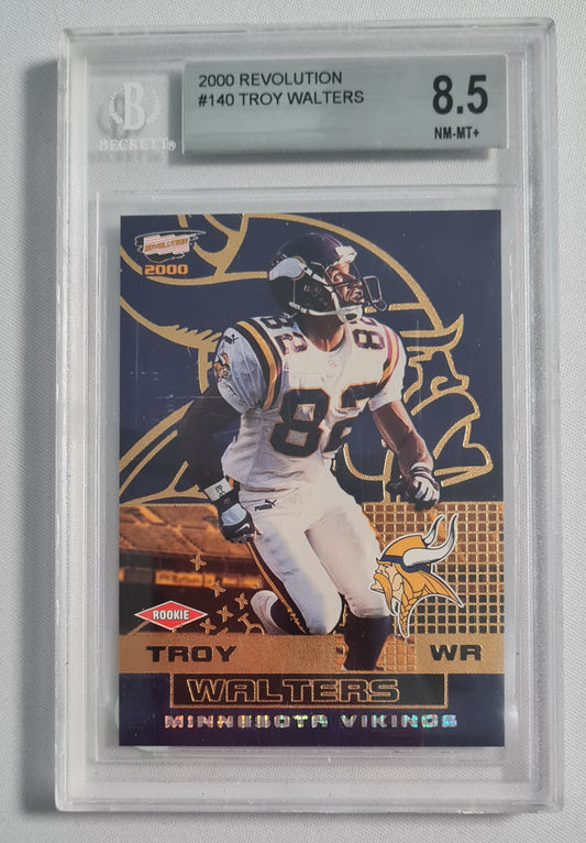 Troy Walters - 2000 Revolution #140 (RC) Beckett 8.5 - NFL Vikings