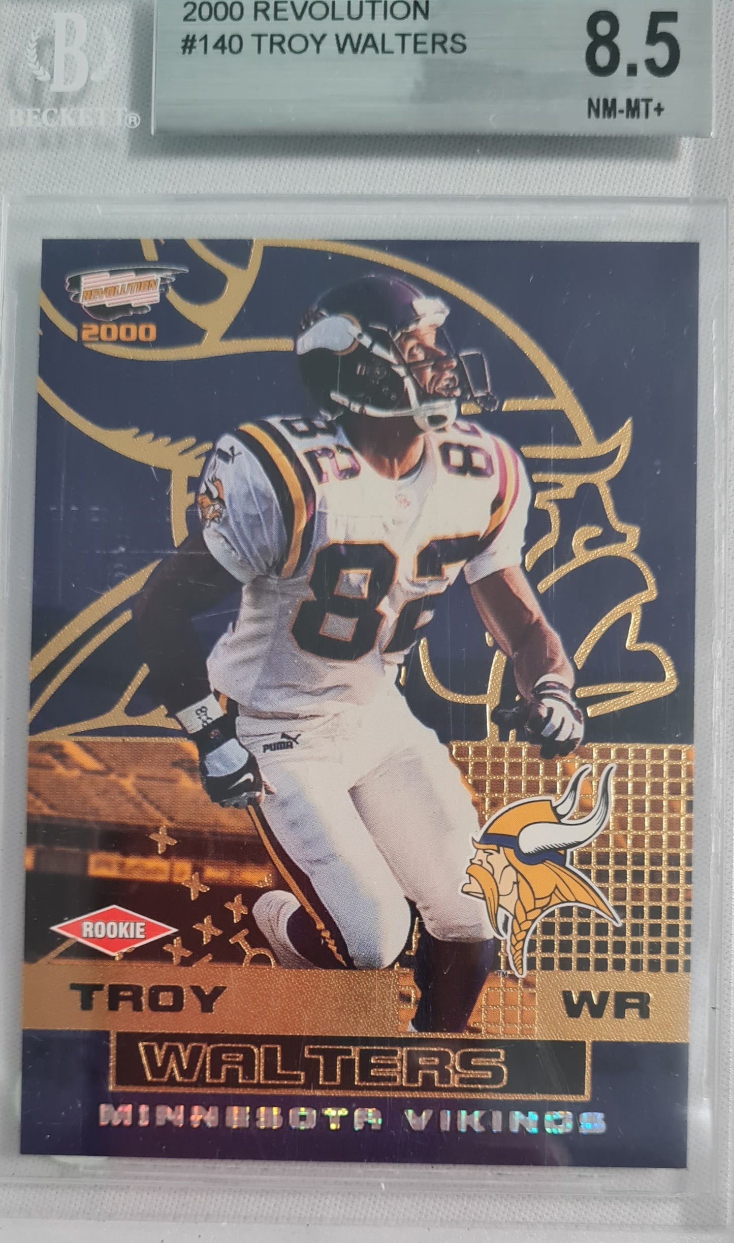 Troy Walters - 2000 Revolution #140 (RC) Beckett 8.5 - NFL Vikings