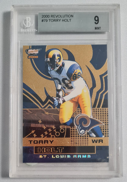 Torry Holt - 2000 Revolution #79 Beckett 9 - NFL St. Louis Rams