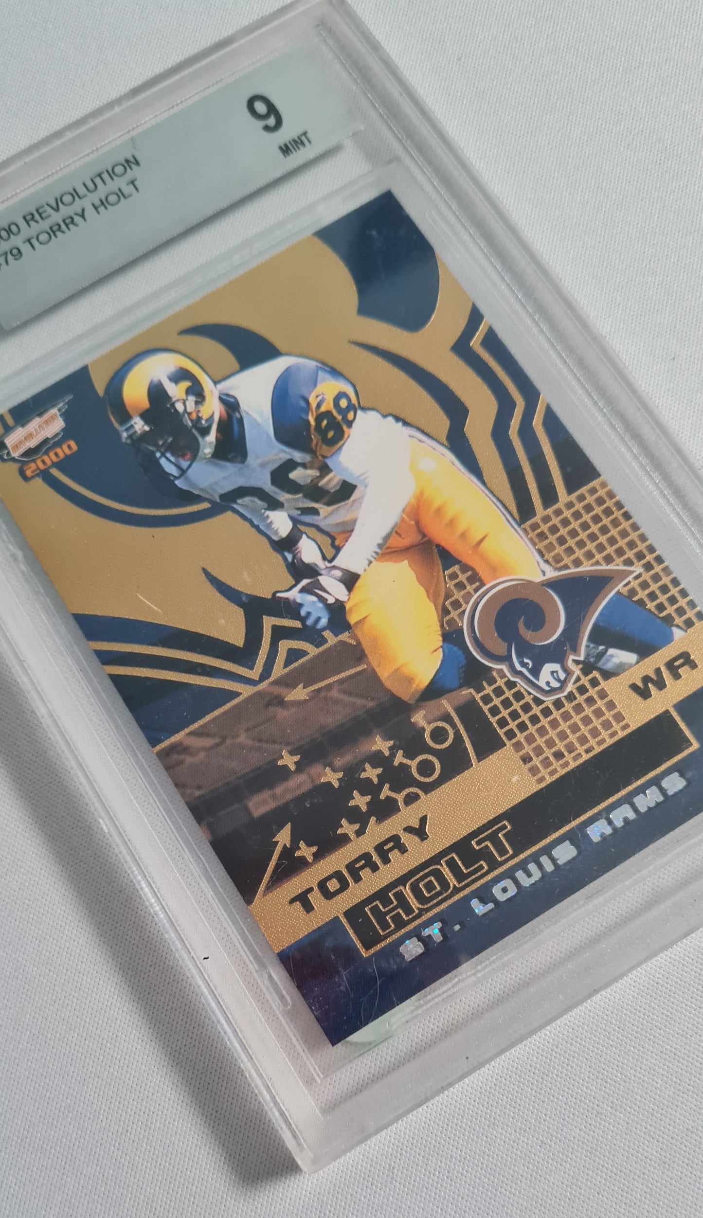Torry Holt - 2000 Revolution #79 Beckett 9 - NFL St. Louis Rams