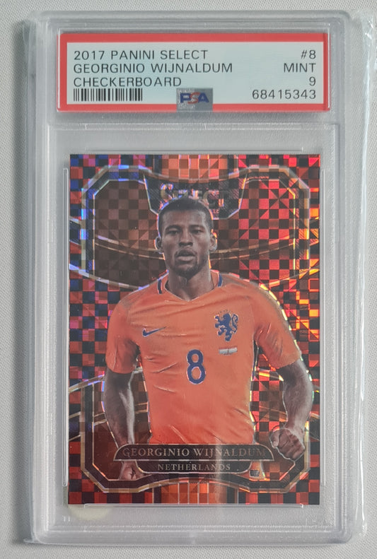 Georginio Wijnaldum - 2017 Panini Select Checkerboard PSA 9 #8 - KNVB
