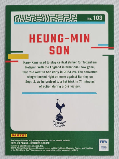 Heung-Min Son - 2023/24 Panini Donruss Soccer #103 Tottenham Hotspur FIFA Silver Cracked Ice